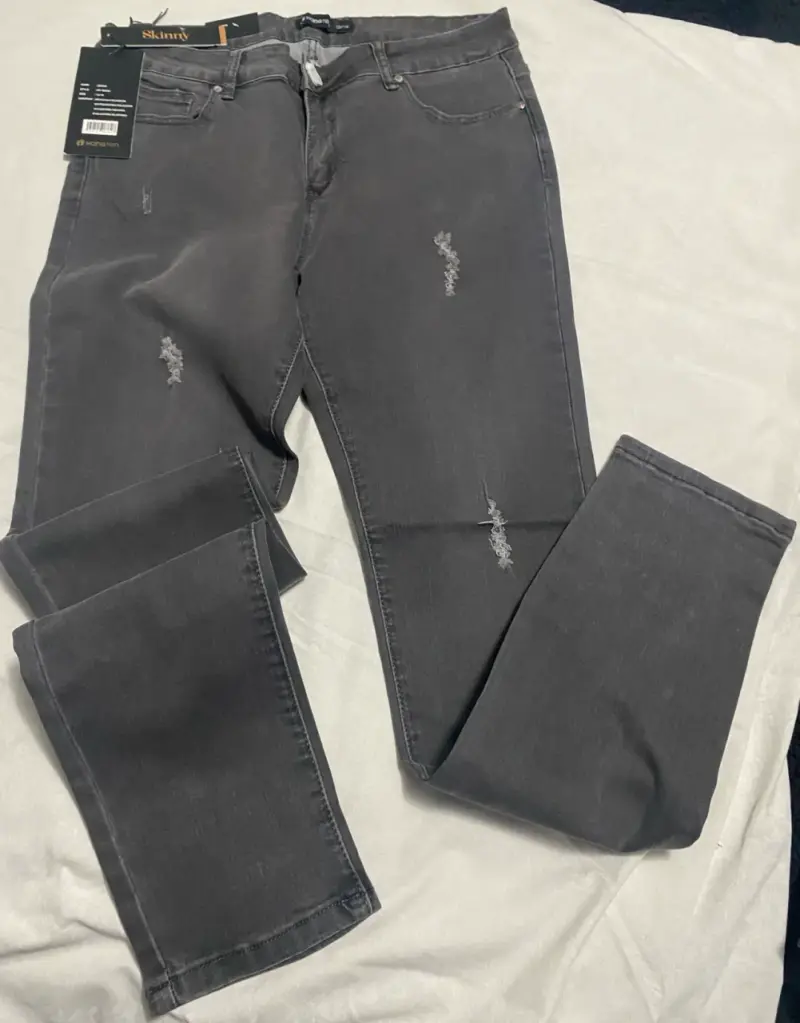 Jeans Hang Ten gris y negro skinny - 3