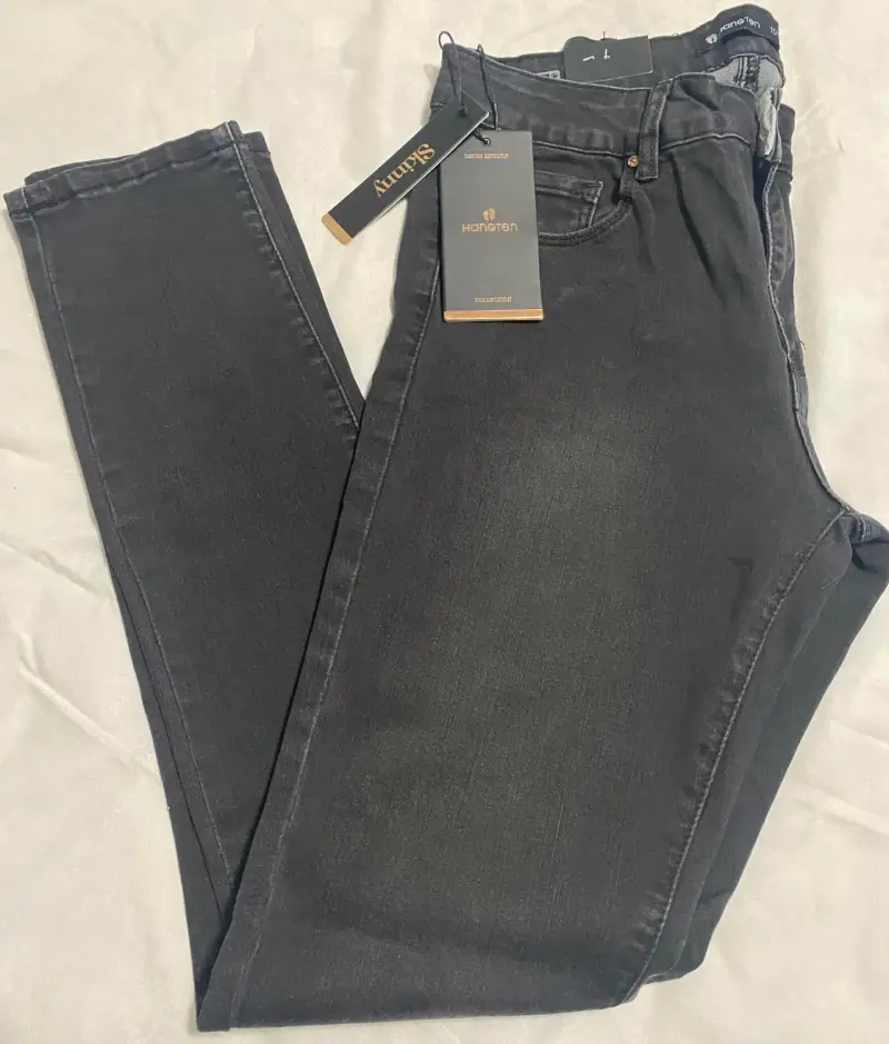 Jeans Hang Ten gris y negro skinny - 4