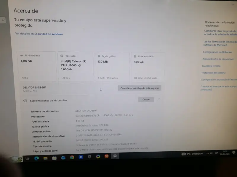 Pc  Acer Z  todo en uno (blanco) (coleccionable) - 9