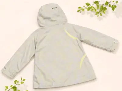 Chaqueta impermeable Columbia gris con verde - miniatura 5