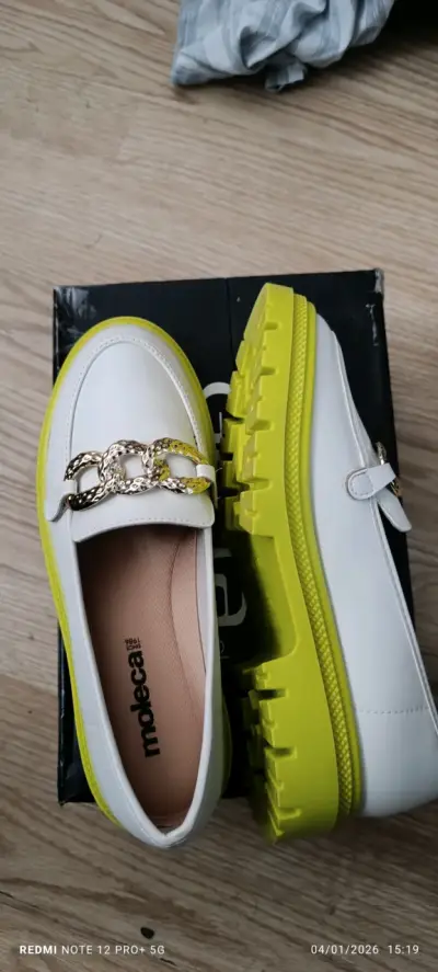 Zapatos Moleca blanco y amarillo - miniatura 5
