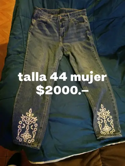 Pantalón mujer talla 46 negro - miniatura 2