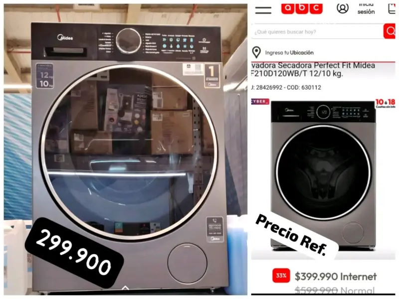 Lavadora Secadora Midea 12/10 kg