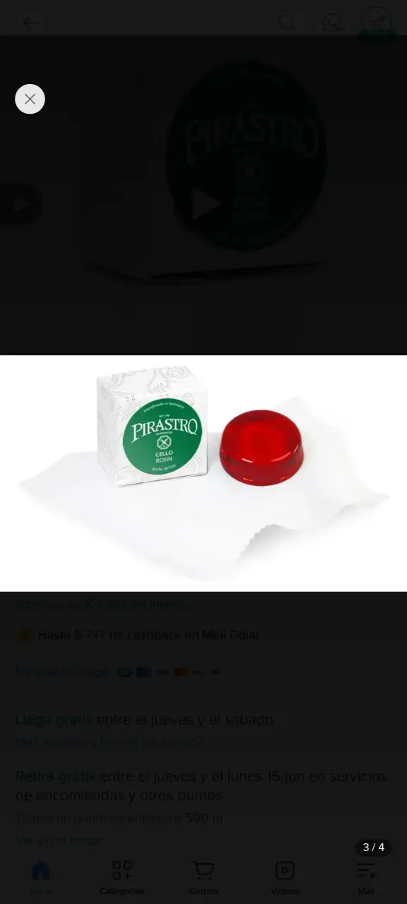 Resina para cello Pirastro