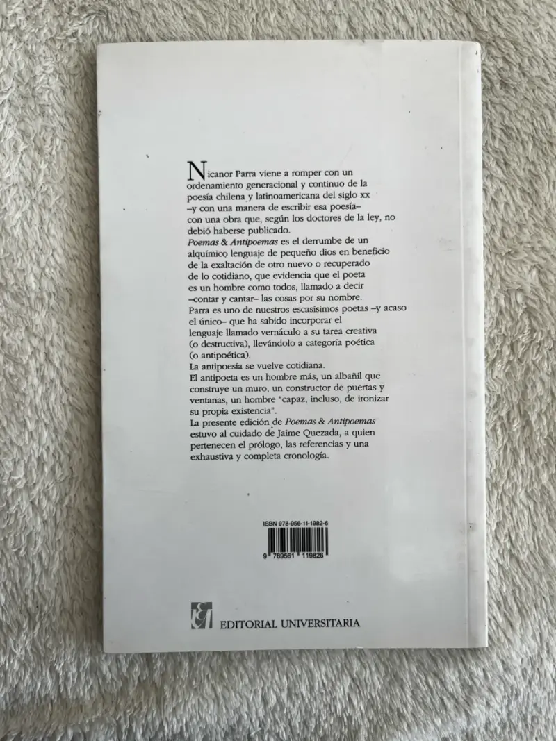 Libro Poemas y Antipoemas - 2