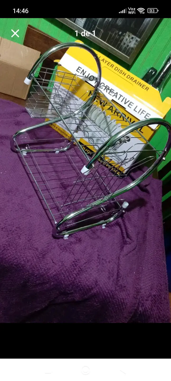 Escurridor de platos dos niveles