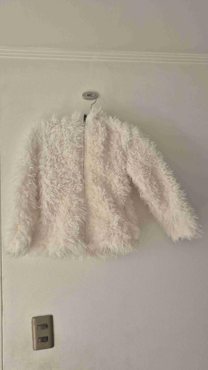 Chaqueta peluda blanco invierno - 1