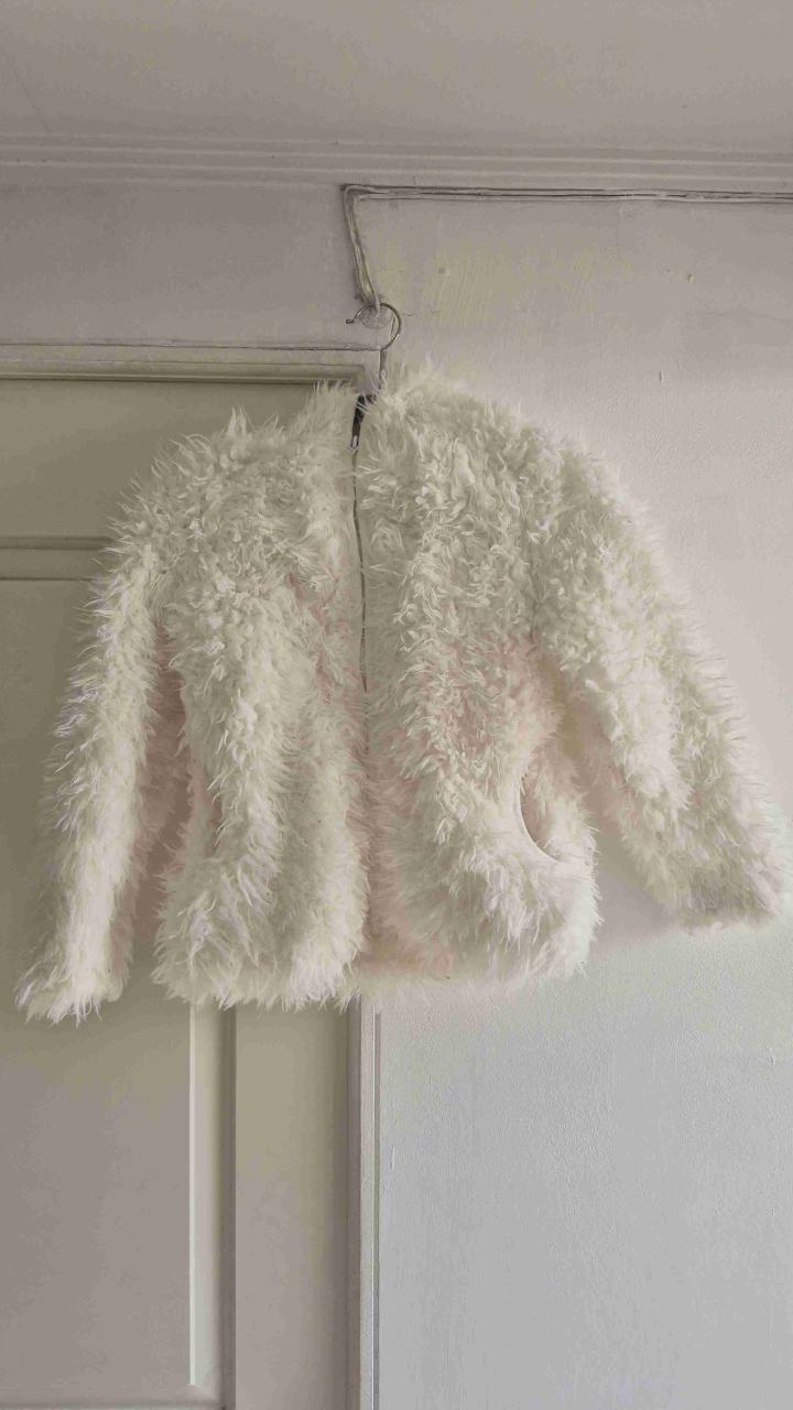 Chaqueta peluda blanco invierno - 4