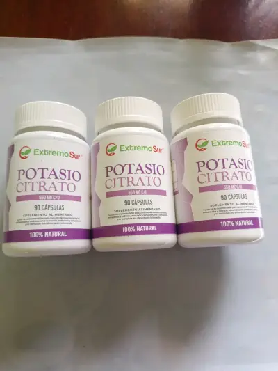 Citrato de Potasio 550 mg 90 cap  100% natural c/u - miniatura 1