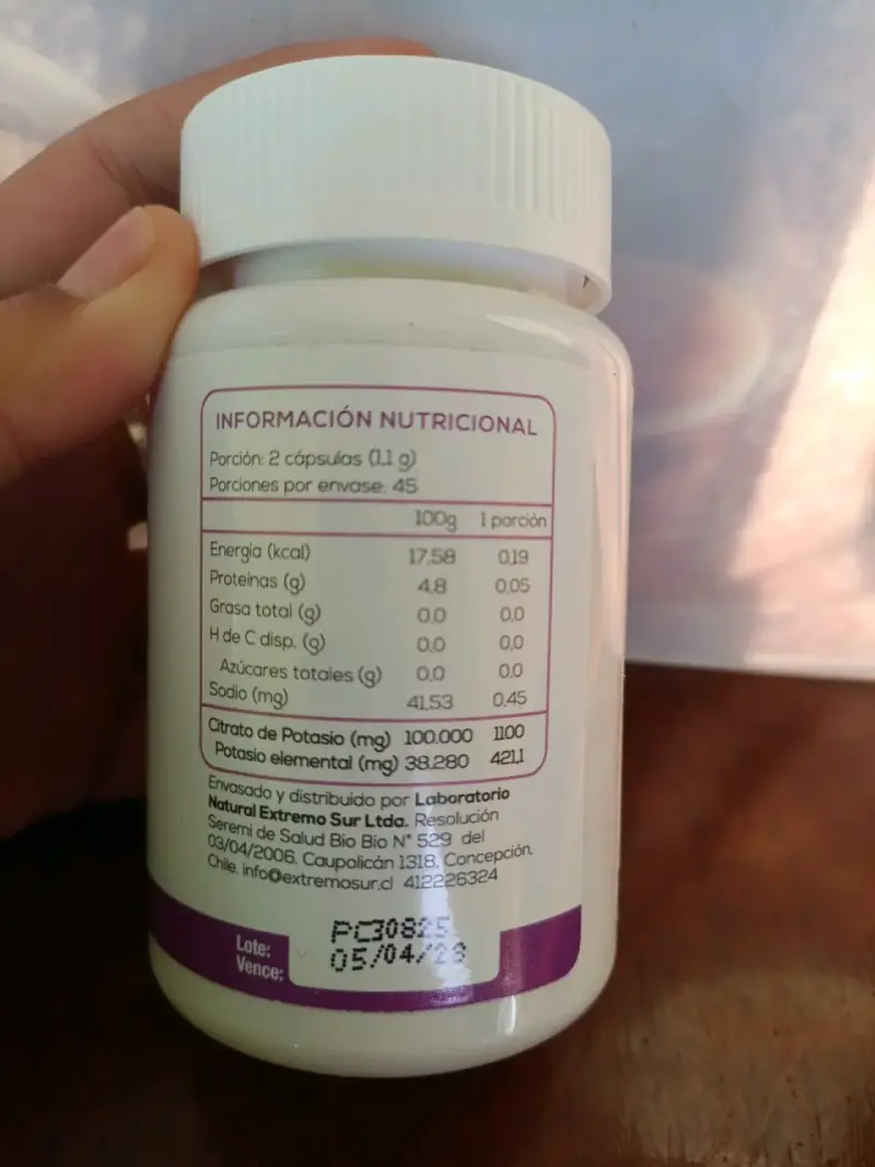 Citrato de Potasio 550 mg 90 cap 100% natural c/u - 2