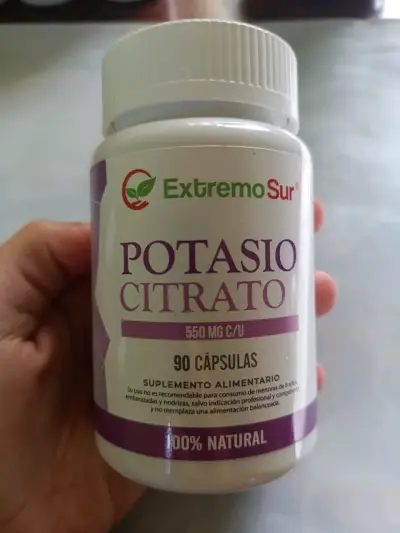 Citrato de Potasio 550 mg 90 cap  100% natural c/u - miniatura 3