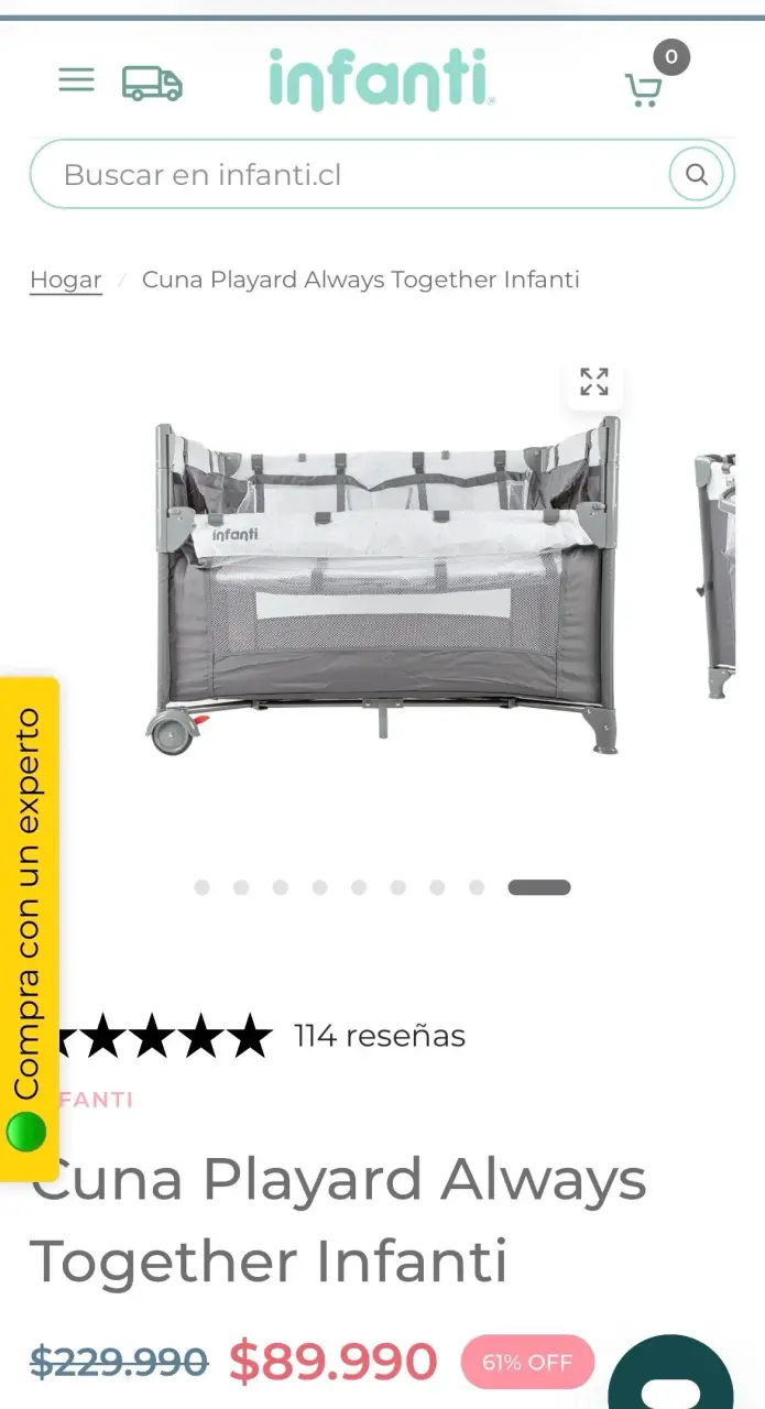 Cuna corral con cambiador gris - 2