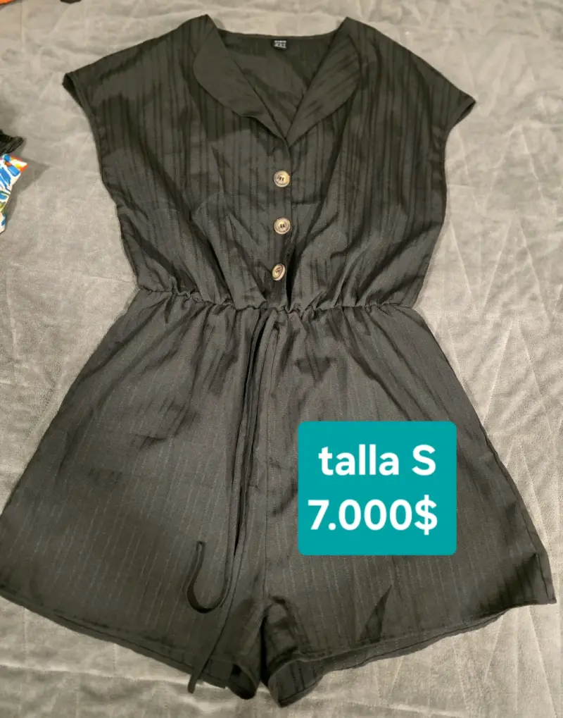 Enterito negro casual mujer