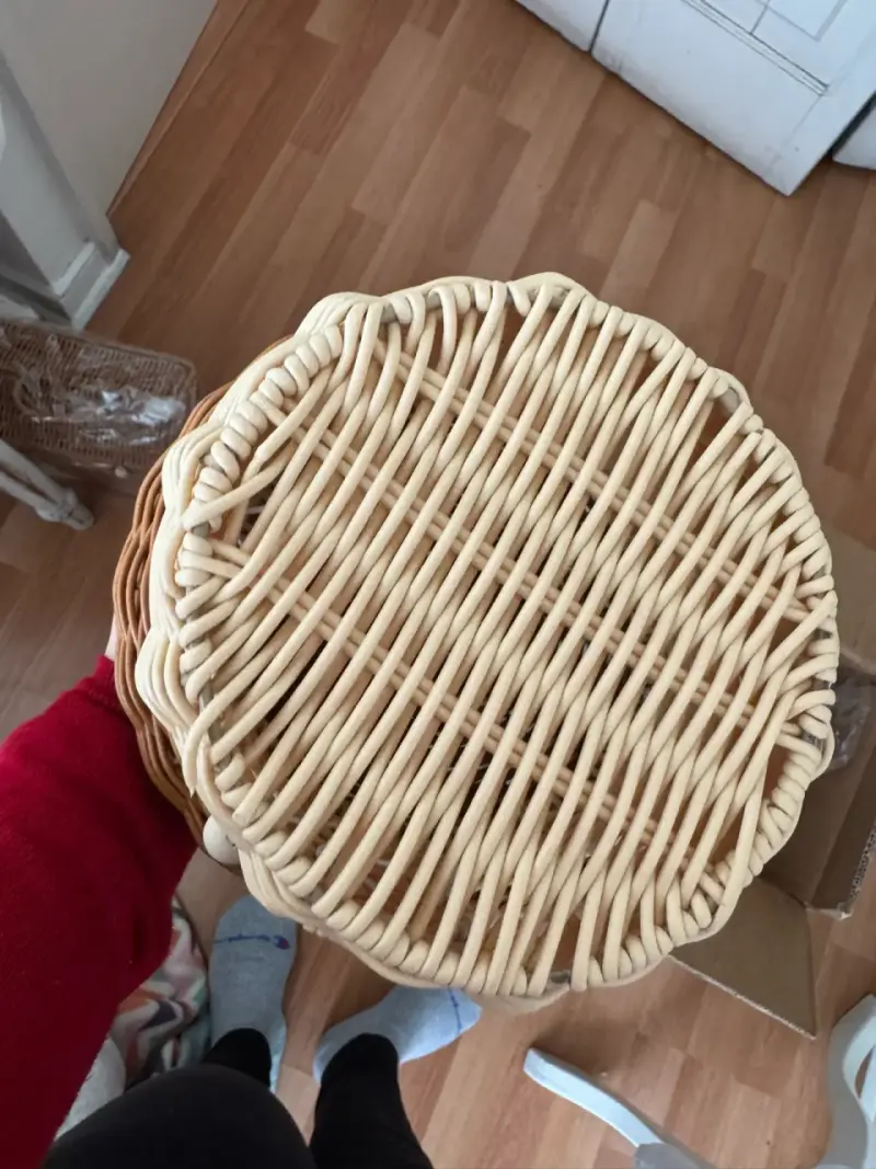 Cesta imitación mimbre forma de hongo - 3