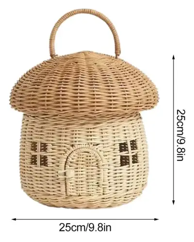 Cesta imitación mimbre forma de hongo - miniatura 4