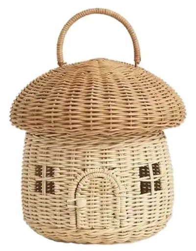 Cesta imitación mimbre forma de hongo - miniatura 5