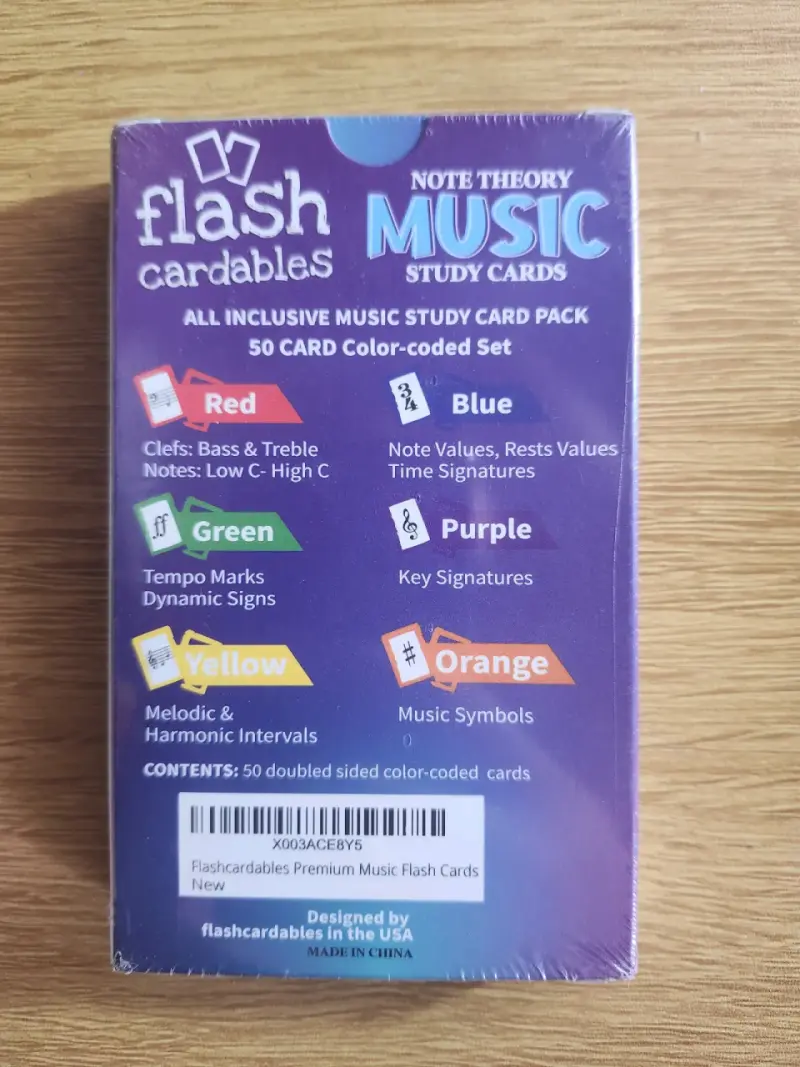 Tarjetas de estudio de música en inglés - 2