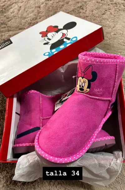 Botas infantiles Minnie Mouse rosadas - miniatura 2