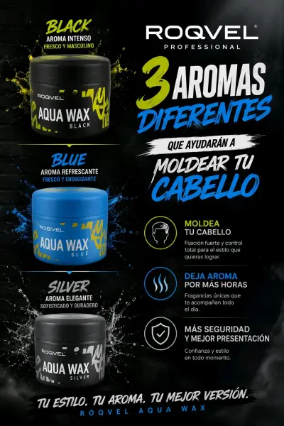 Cera para cabello Aqua Wax Silver - miniatura 4