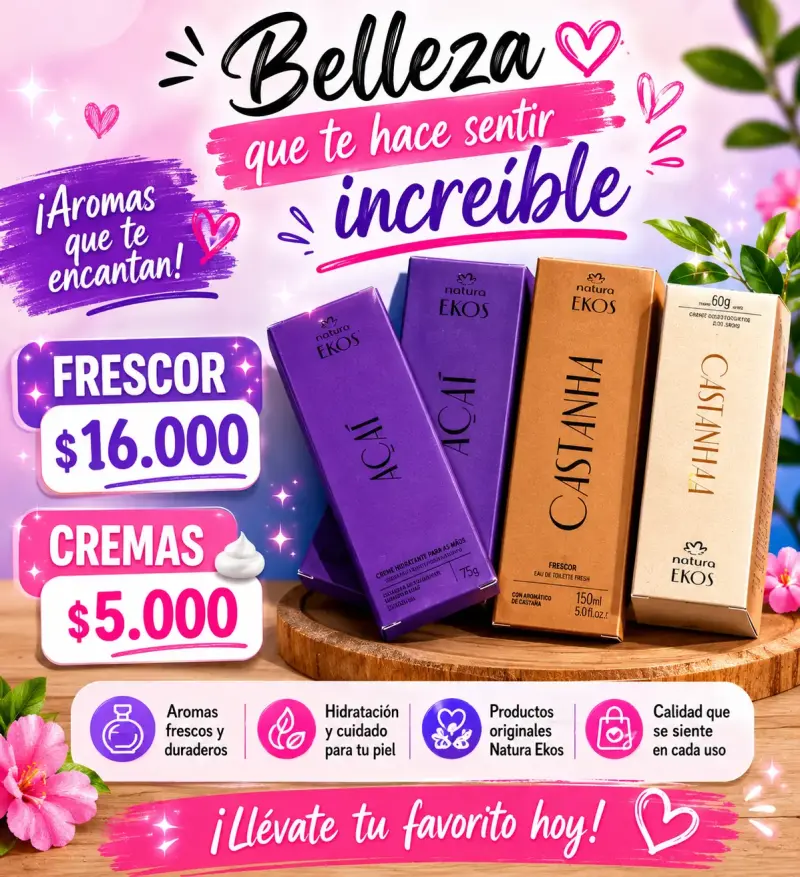 Pack frescor y cremas Natura EKOS