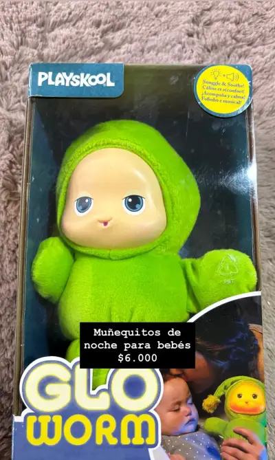 Muñeco Glo Worm verde Playskool - miniatura 1