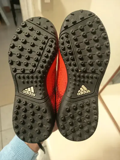 Zapatillas de fútbol rojas Adidas - miniatura 4