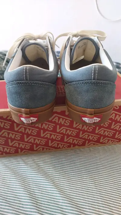 Zapatillas azules con suela café Vans Nuevas N'42 - miniatura 2