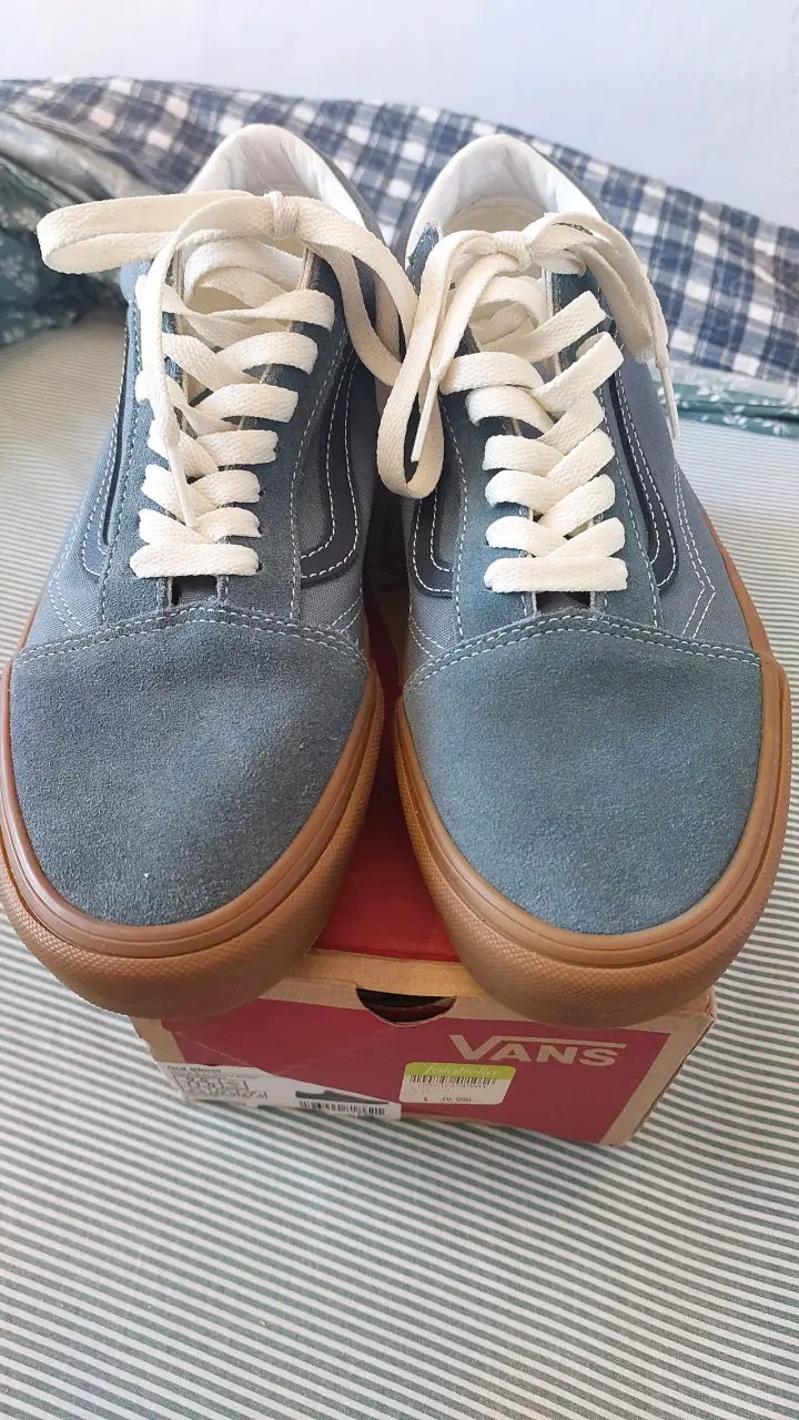 Zapatillas azules con suela café Vans Nuevas N'42 - 4