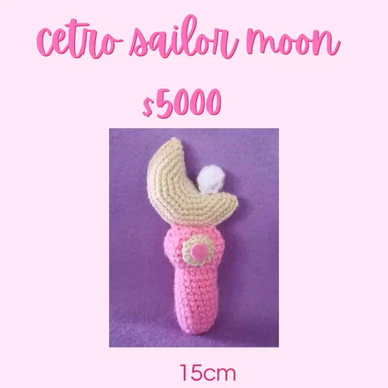 Amigurumi de crochet rosa y crema - 2