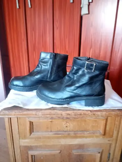 Botines de cuero marrón con forro - miniatura 4