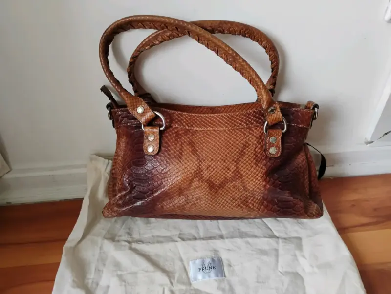 Cartera de cuero marrón Prüne - 2