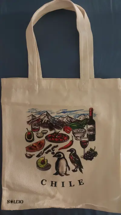Bolsa tote estampada Chile - miniatura 1