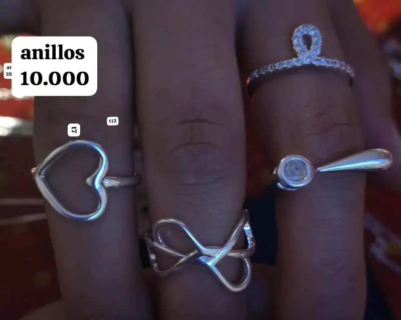 Anillos y Cadena de plata fina 925 - 2