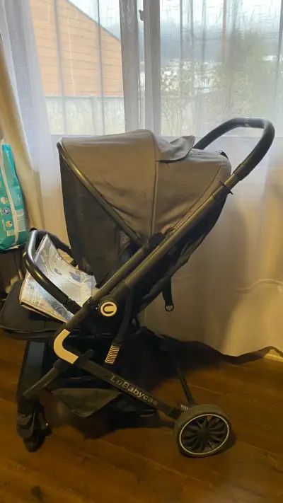 Coche de bebé LuBabycas negro - miniatura 1