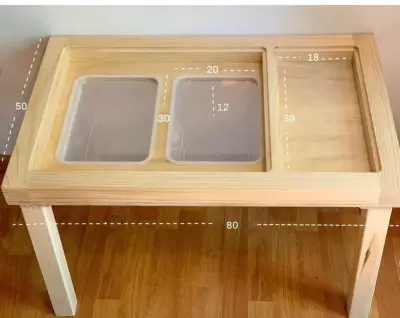 Mesa de juego sensorial de madera - miniatura 1
