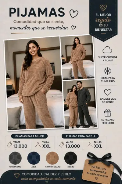 Pijamas cómodos para invierno - miniatura 1