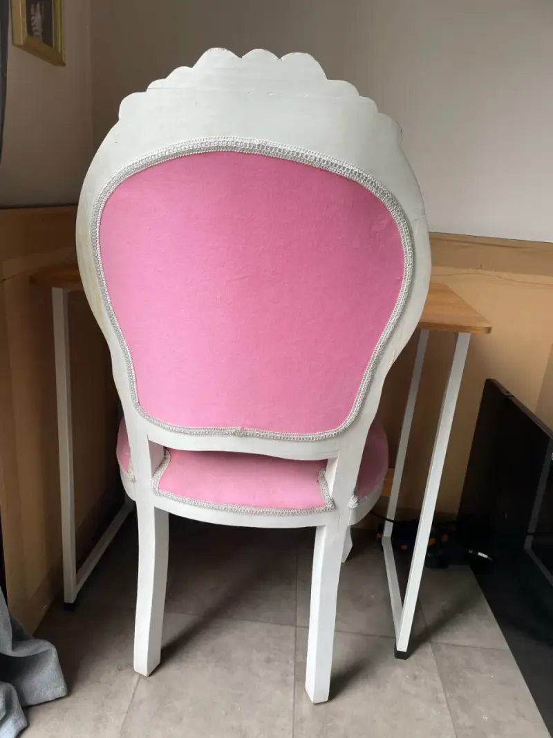 Silla estilo clásico rosa - 2
