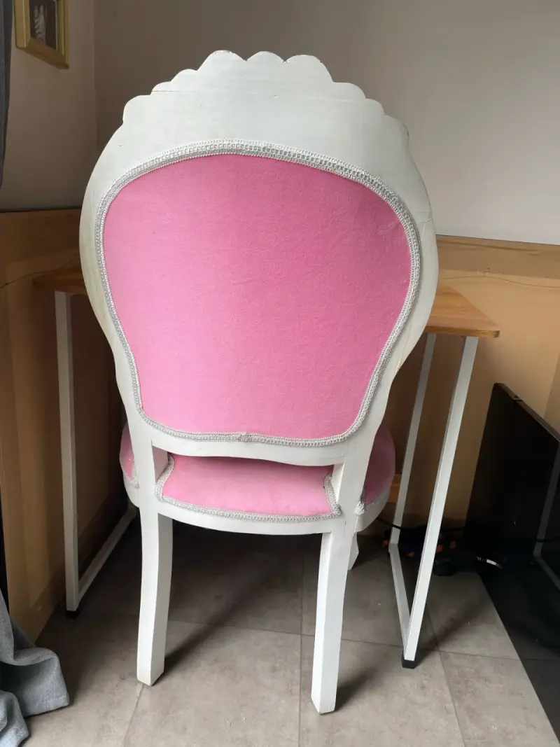 Silla estilo clásico rosa - 3