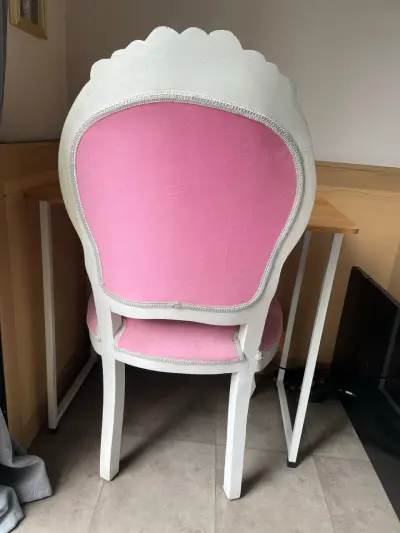 Silla estilo clásico rosa - miniatura 4