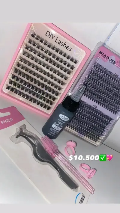 Set de pestañas DIY y pegamento - miniatura 2