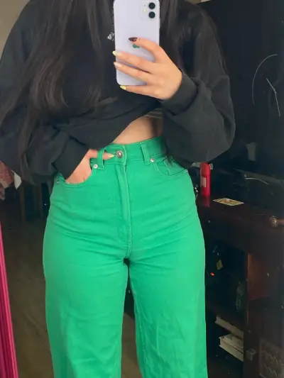 Jeans verdes estilo casual - miniatura 1