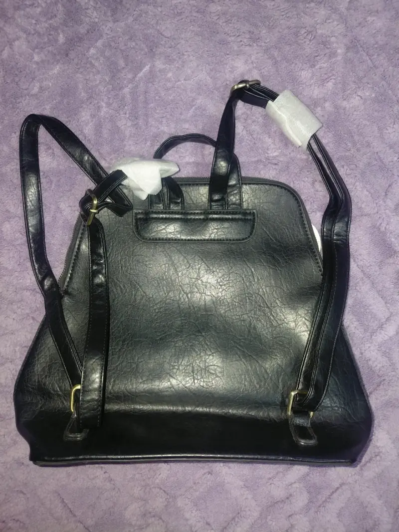Mochila de cuero negra Mermaid - 2