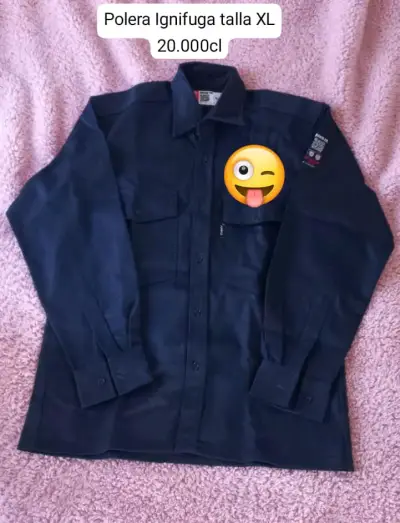 Polera ignífuga azul XL - miniatura 1