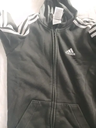 Polerón negro con capucha Adidas - miniatura 3