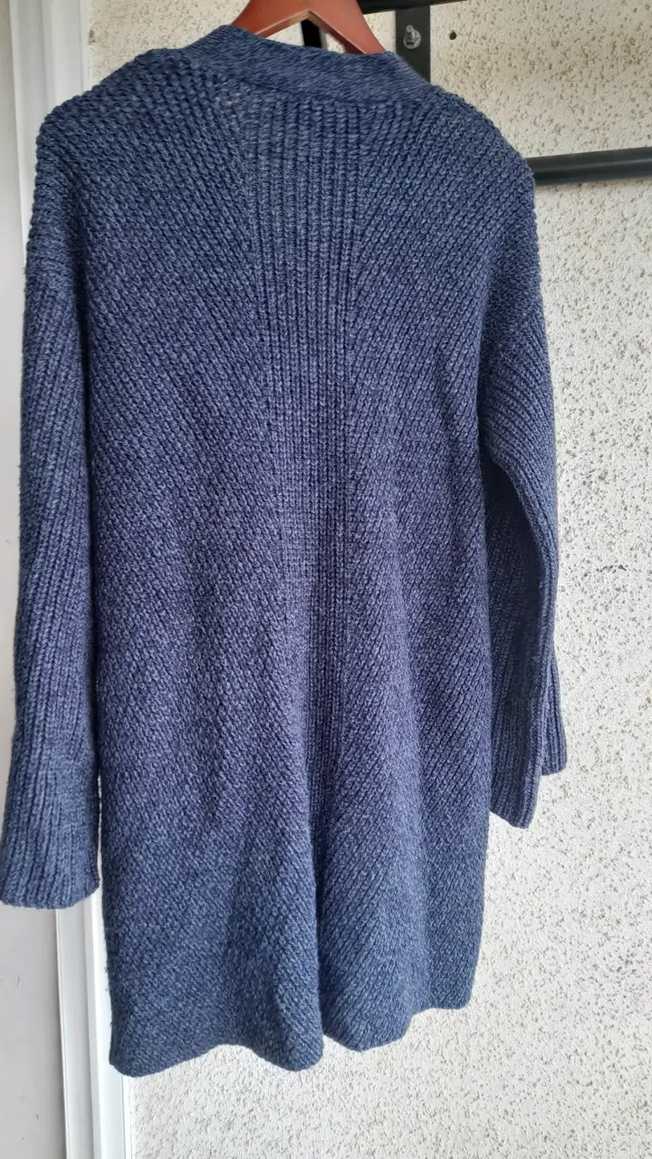 Cárdigan tejido azul oscuro - 4