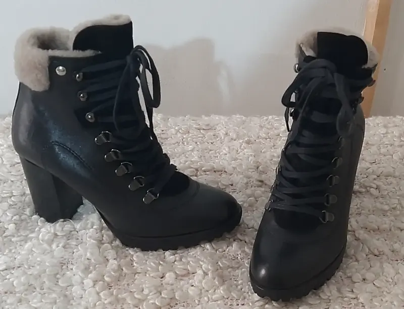 Botines negros con plataforma - 1