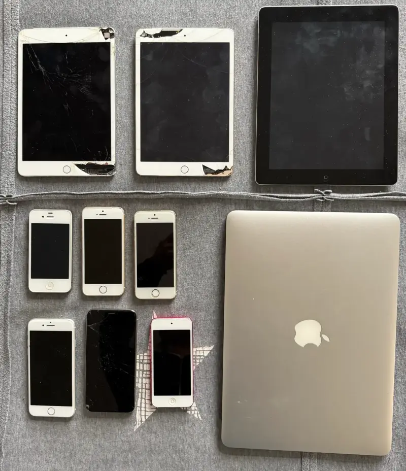 Lote de dispositivos Apple usados