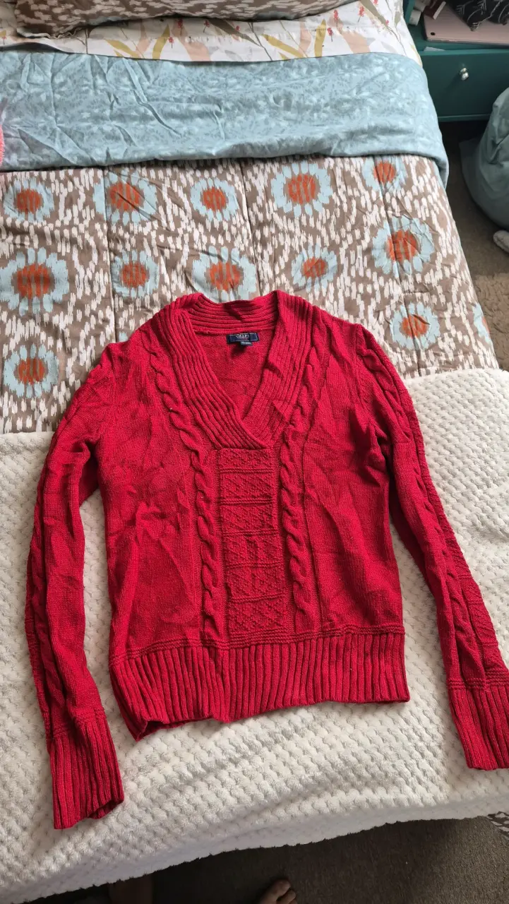 Suéter rojo de punto
