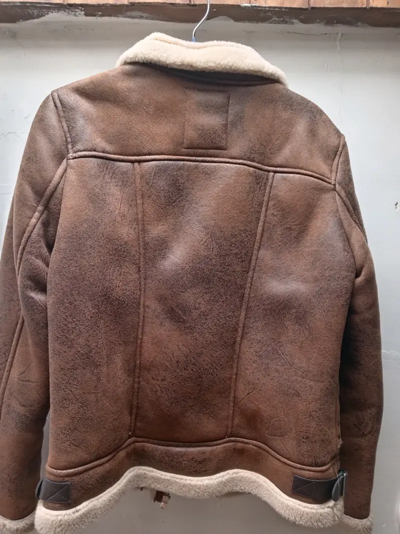 Chaqueta gamuza (estilo aviadora) marrón - 3
