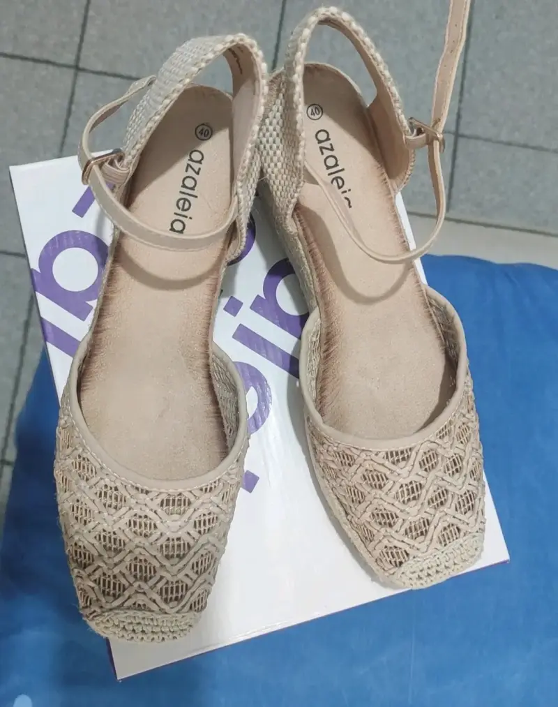Sandalias beige Azaleia tejidas - 1